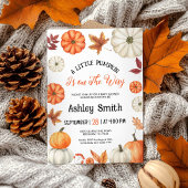 Een beetje pompoen is onderweg Baby shower Kaart