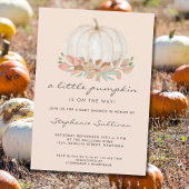 Een beetje pompoen is onderweg Baby shower Kaart