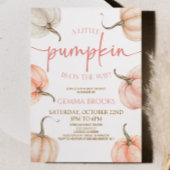 Een beetje pompoen is onderweg. Baby Shower Kaart