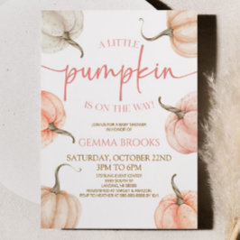 Een beetje pompoen is onderweg. Baby Shower Kaart