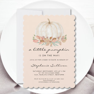 Een beetje pompoen is onderweg Baby shower Kaart