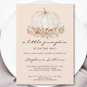Een beetje pompoen is onderweg Baby shower Kaart