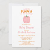 Een beetje pompoen is onderweg Baby shower Kaart (Voorkant)
