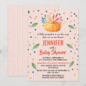 Een beetje pompoen is onderweg Baby shower Kaart (Voorkant / Achterkant)