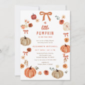 Een beetje pompoen is onderweg Baby shower Kaart (Voorkant)