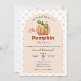 Een beetje pompoen is onderweg Baby shower Kaart