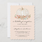 Een beetje pompoen is onderweg Baby shower Kaart (Voorkant)