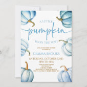 Een beetje pompoen is onderweg. Baby Shower Kaart (Voorkant)