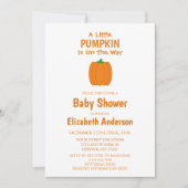 Een beetje pompoen is onderweg Baby shower Kaart (Voorkant)