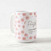 Een beetje pompoen is onderweg Baby shower Koffiemok (Voorkant links)