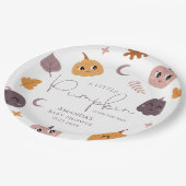 Een beetje pompoen is onderweg Baby shower Papieren Bordje (Gekanteld)