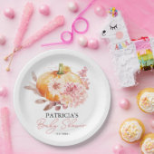 Een beetje pompoen is onderweg Baby shower Papieren Bordje (Feest)