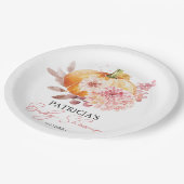 Een beetje pompoen is onderweg Baby shower Papieren Bordje (Gekanteld)