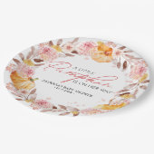 Een beetje pompoen is onderweg Baby shower Papieren Bordje (Gekanteld)