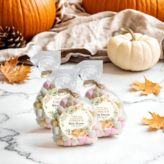 Een beetje pompoen is onderweg - Baby shower Ronde Sticker