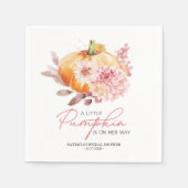 Een beetje pompoen is onderweg Baby shower Servet (Voorkant)