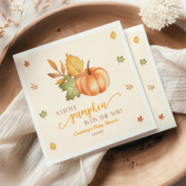 Een beetje pompoen is onderweg. Baby Shower Servet