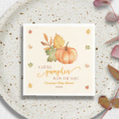 Een beetje pompoen is onderweg. Baby Shower Servet