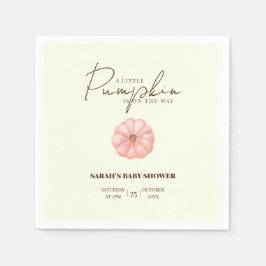 Een beetje pompoen is onderweg Baby shower Servet