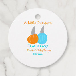 Een beetje pompoen is onderweg baby shower sinaasa bedankjes labels