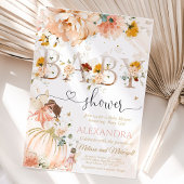 Een beetje pompoen is onderweg Baby shower uitnodi Kaart