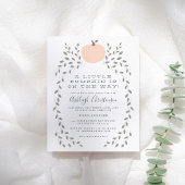 Een beetje pompoen is onderweg Baby shower Uitnodiging Briefkaart