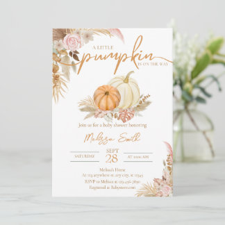 Een beetje pompoen is onderweg Boho Autumn Herfst Kaart