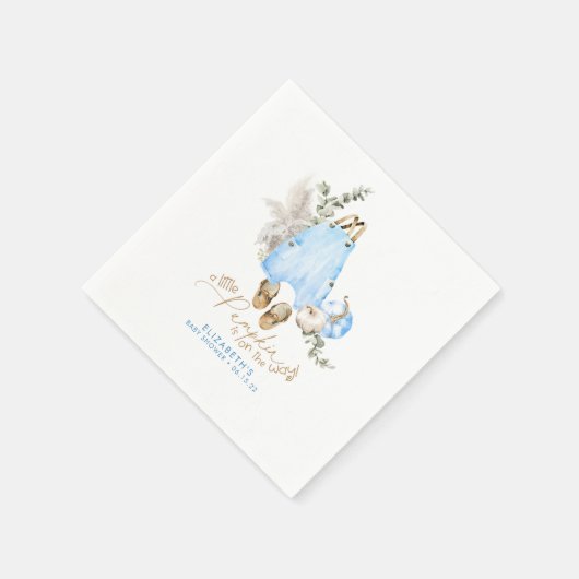 Een beetje pompoen is onderweg - Herfst Baby showe Servet (Hoek)