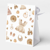 Een beetje pompoen is onderweg Herfst Baby shower Bedankdoosjes (Achterkant)