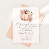 Een beetje pompoen is onderweg Herfst Baby shower Kaart