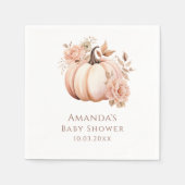 Een beetje pompoen is onderweg Herfst Baby shower Servet (Voorkant)