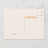 Een beetje pompoen is onderweg Herfst Baby shower Uitnodiging Briefkaart (Achterkant)