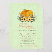 Een beetje pompoen is onderweg naar Baby shower In Kaart (Voorkant / Achterkant)