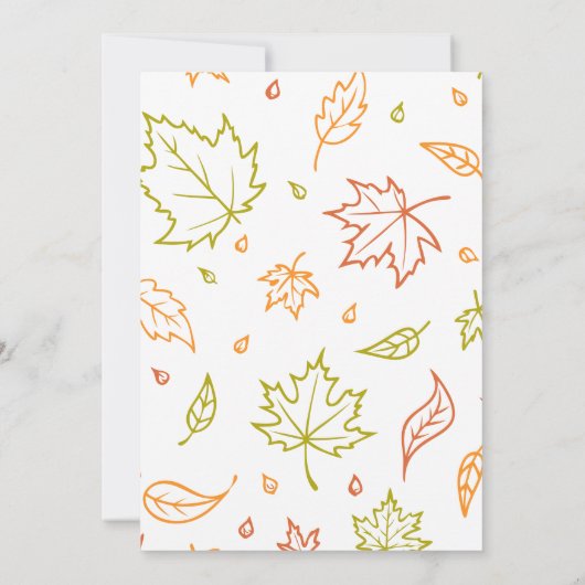 Een beetje pompoen is onderweg naar het Baby showe Save The Date (Achterkant)