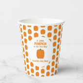 Een beetje pompoen is onderweg papieren bekers (Voorkant)
