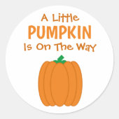 Een beetje pompoen is onderweg ronde sticker (Voorkant)
