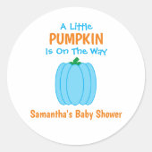 Een beetje pompoen is onderweg ronde sticker (Voorkant)