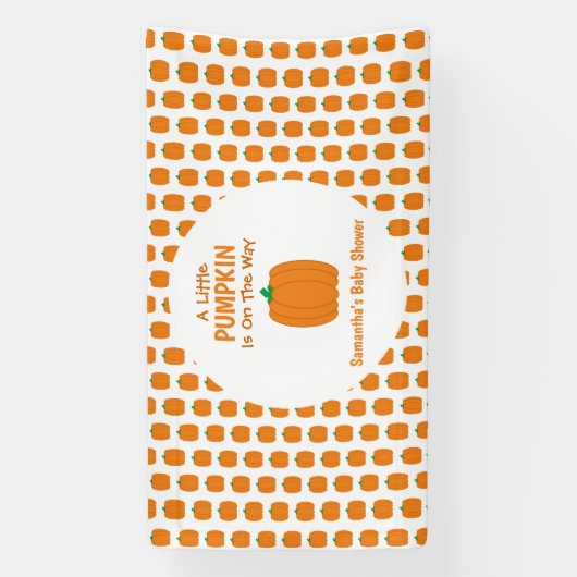 Een beetje pompoen is onderweg spandoek (Verticaal)