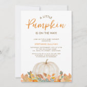 Een beetje pompoen is op de weg Baby shower Kaart (Voorkant)