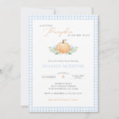 Een beetje pompoen is op de weg Baby shower uitnod Bedankkaart (Voorkant)