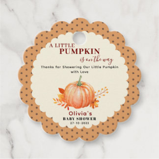 Een beetje pompoen is op de weg Herfst Baby shower Bedankjes Labels