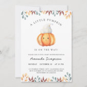 Een beetje pompoen is op de weg Herfst Baby shower Kaart (Voorkant)