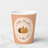 Een beetje pompoen is op de weg Herfst pompoen Papieren Bekers (Voorkant)