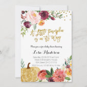 Een beetje pompoen is op weg naar Herfst Baby show Kaart (Voorkant)