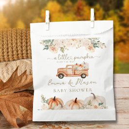 Een beetje pompoen is op weg naar het Baby shower Bedankzakje