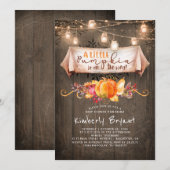 Een beetje pompoen is op weg naar rustiek Baby sho Kaart (Voorkant / Achterkant)