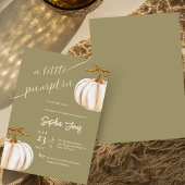 Een beetje pompoen minimalistische herfst baby sho kaart