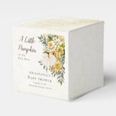 Een beetje pompoen oogst gouden bloemig Baby showe Bedankdoosjes (Voorkant Zijde)