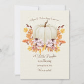 Een beetje pompoen op weg naar aankondiging van zw (Voorkant)