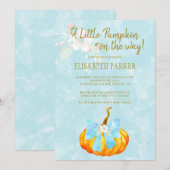 Een beetje pompoen op weg naar de herfst baby boy  kaart (Voorkant / Achterkant)